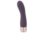 Фиолетовый вибратор с ребрышками Elegant Flexy Vibe - 15 см. #247661