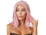 Розовый парик с прямыми волосами #247675