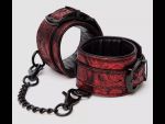 Красно-черные наручники Reversible Faux Leather Wrist Cuffs #251191