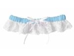 Бело-голубая подвязка на ногу Victoria #292117
