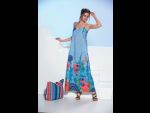 Летнее платье-сарафан с цветочным принтом #297028