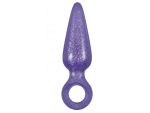Фиолетовая анальная пробка Booty Pops с кольцом - 8 см. #31039