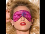 Розовая маска на глаза с цветочными мотивами #32123
