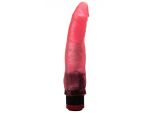 Розовый гелевый виброфаллос - 17,5 см. #32819