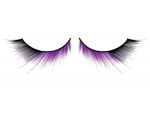 Чёрно-фиолетовые ресницы-перья #34702