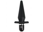Черная анальная пробка с вибрацией Delicious Fullness Vibrating Butt Plug - 14 см. #35085