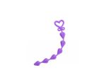 Фиолетовая анальная цепочка My Toy - 24 см. #35094