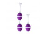 Фиолетовые вагинальные шарики из силикона: 2+1 #35562