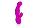 Фиолетовый вибромассажер для двойной стимуляции Vr5 - 16,5 см. #37006