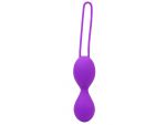 Фиолетовые вагинальные шарики Eve Silicone Beads с вибрацией на дистанционном управлении  #37722