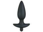 Чёрная анальная вибровтулка Black Velvet с 5 скоростями - 17 см. #37913
