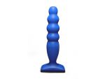 Синий анальный стимулятор Large Bubble Plug - 14,5 см. #39247
