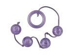 Фиолетовые анальные шарики LEASURE PEARLS 4 VIOLET - 30 см. #39571