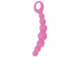 Розовая анальная цепочка CATERPILL-ASS SILICONE PINK - 19,5 см. #39572
