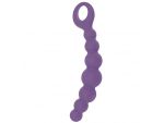 Фиолетовая анальная цепочка CATERPILL-ASS SILICONE PURPLE - 19,5 см. #39573