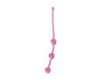 Розовая анальная цепочка JAMMY JELLY ANAL 3 BEADS PINK - 15 см. #39586