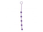 Фиолетовая анальная цепочка с 5 шариками JAMMY JELLY ANAL 5 BEADS VIOLET - 38 см. #39590