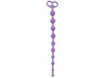 Фиолетовая анальная цепочка с 10 звеньями ANAL JUGGLING BALL SILICONE - 33,6 см. #39602