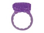 Фиолетовое эрекционное виброкольцо VIBRATING COCK RING ACE BUDDY #39746