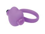 Фиолетовое эрекционное виброкольцо с сердечком HEART BEAT COCKRING SILICONE #39753