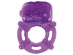 Фиолетовое эрекционное виброкольцо VIBRATING COCK RING KINKY #39754