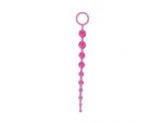 Розовая анальная цепочка с 10 шариками JAMMY JELLY ANAL 10 BEADS - 32 см. #39782