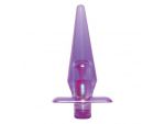 Фиолетовая анальная пробка с вибрацией JAMMY JELLY VIBRATING ANAL PLUG - 11,5 см. #39800