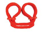 Красные оковы для ног Japanese Silk Love Rope Ankle Cuffs #39959