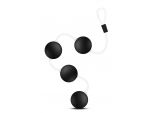 Черные анальные шарики Pleasure Balls - 38,1 см. #311746
