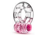 Розовое эрекционное виброкольцо Arouser Vibrating C-Ring #311771