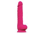 Ярко-розовый фаллоимитатор-гигант Model 1 - 38 см. #313440