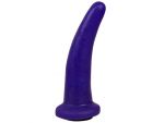 Фиолетовая гладкая изогнутая насадка-плаг - 13,3 см. #317187