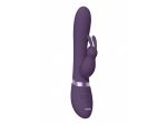 Фиолетовый вибромассажер-кролик Taka - 21,3 см. #321432