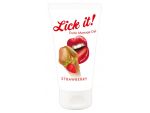 Лубрикант на водной основе Lick it! Strawberry с ароматом клубники - 50 мл. #321784