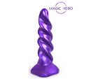 Фиолетовый фантазийный спиралевидный фаллоимитатор - 23 см. #326012