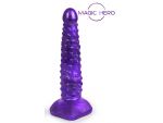 Фиолетовый фантазийный фаллоимитатор с пупырышками - 25 см. #326013