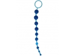 Голубая анальная цепочка Beads of Pleasure - 30 см. #327555