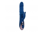 Синий вибратор-кролик The Ringer с функцией поступательных движений - 23,8 см. #327674