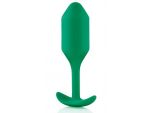 Зеленая пробка для ношения B-vibe Snug Plug 2 - 11,4 см. #332878