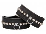 Черные наручники Diamond Studded Wrist Cuffs #335653