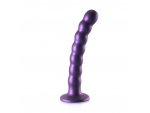 Фиолетовый фаллоимитатор Beaded G-Spot - 17 см. #356511