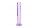 Фиолетовый фаллоимитатор Crystal Clear на присоске - 22 см. #356539