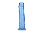 Синий фаллоимитатор Crystal Clear на присоске - 25 см. #356541