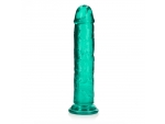 Зеленый фаллоимитатор Crystal Clear на присоске - 25 см. #356542