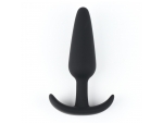 Черная силиконовая анальная пробка Soft-touch - 12,5 см. #357496
