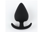 Черная силиконовая анальная пробка Soft-touch - 6,7 см. #357498