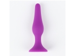 Фиолетовая коническая силиконовая анальная пробка Soft - 10,5 см. #357499