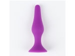 Фиолетовая коническая силиконовая анальная пробка Soft - 13 см. #357500