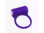 Фиолетовое эрекционное виброкольцо с пупырышками #357508