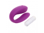 Фиолетовый стимулятор для пар с вибропулей #358038
